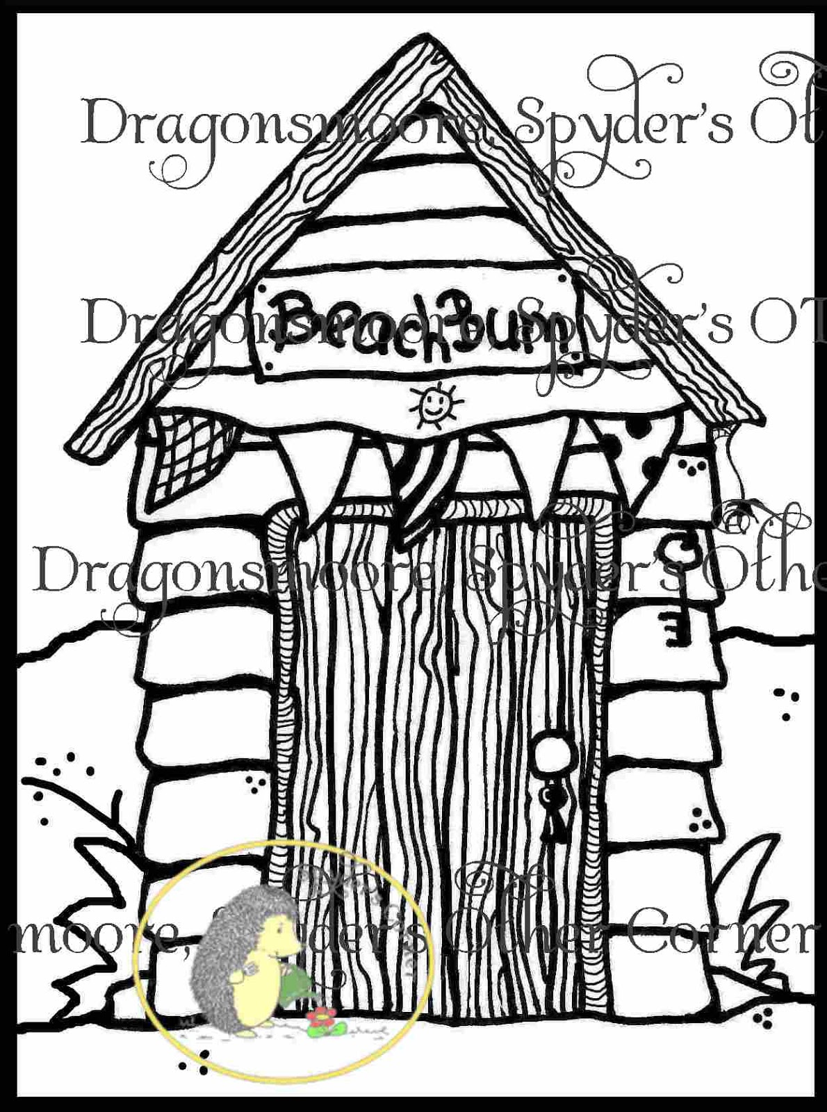 Dragonsmoore, Digital Stamps, Spyder's Other Corner Beach Bum Beach