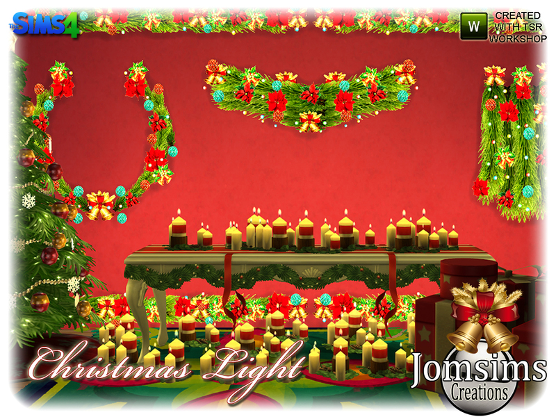 Sims 4 CC's The Best Christmas light set by Jomsims