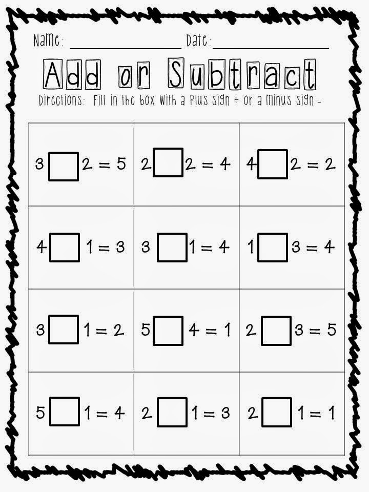 Kindergarten is Grrreat!: Addition and Subtraction Give-Away