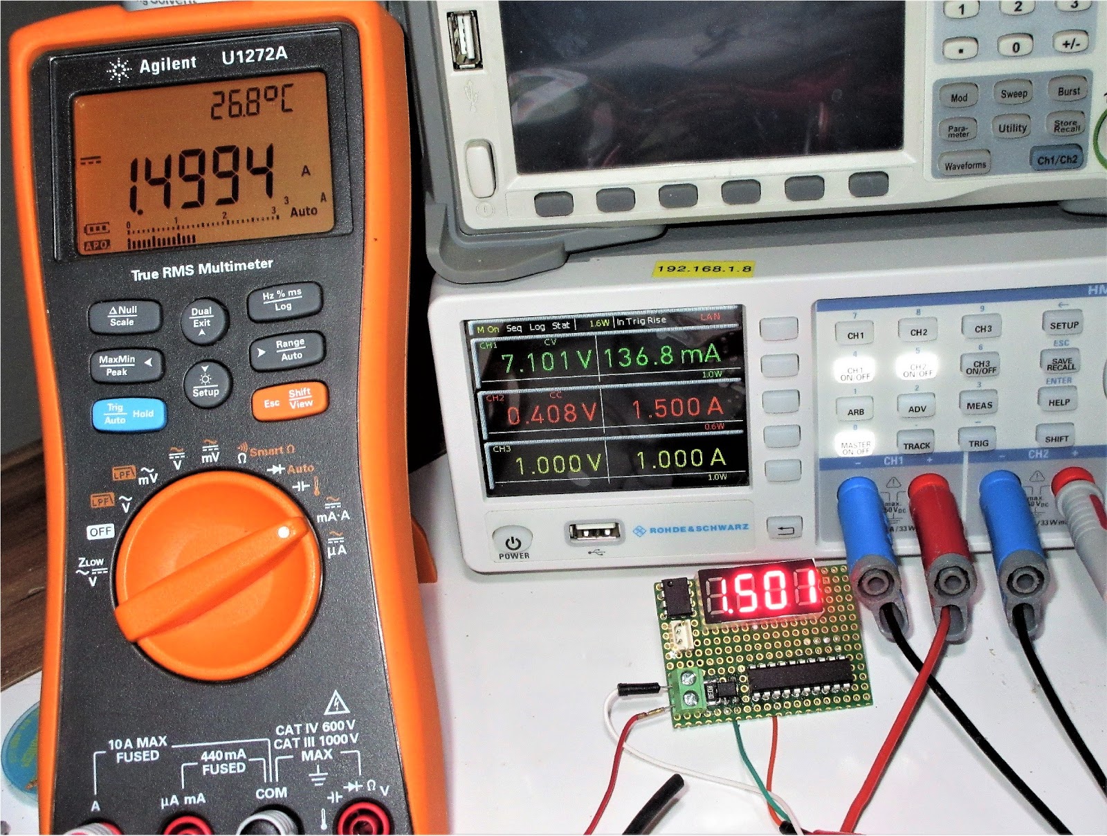 Embedded Engineering Microcontroller Current Meter Simple 3A DC