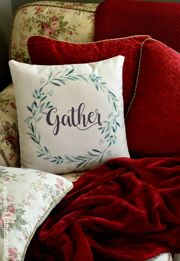 Gather Pillow Cover On Couch