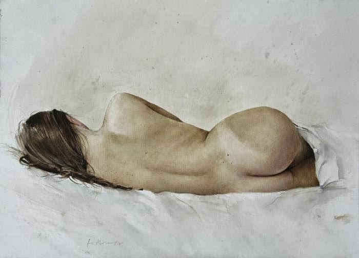 Original Art Painting Kirill Fadeyev Gulliver Boy Men Nude Erotic Sea Summer