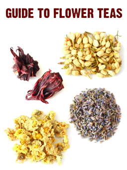 different types of flower teas