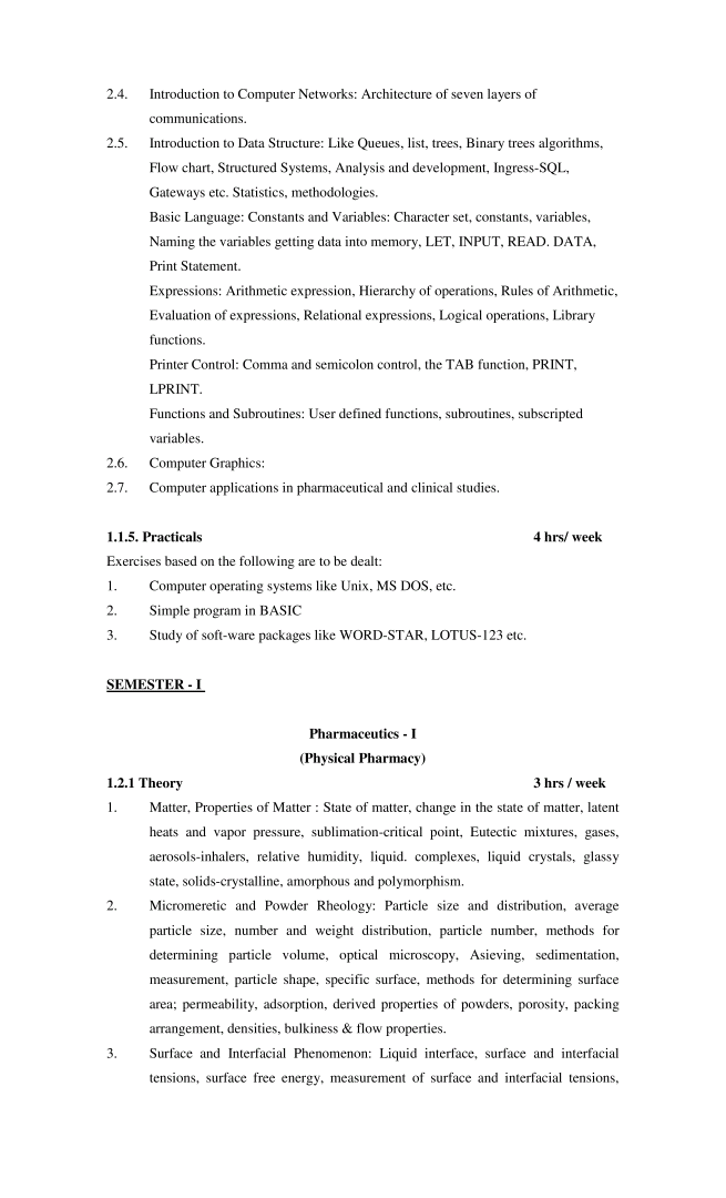 jaaly-topper-syllabus-of-b-pharmacy-semester-wise