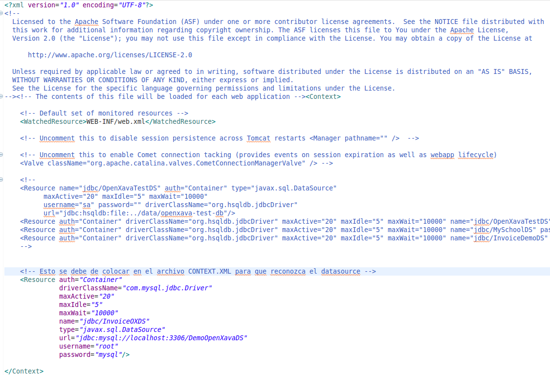 Jcjavadeveloper configurar openxava