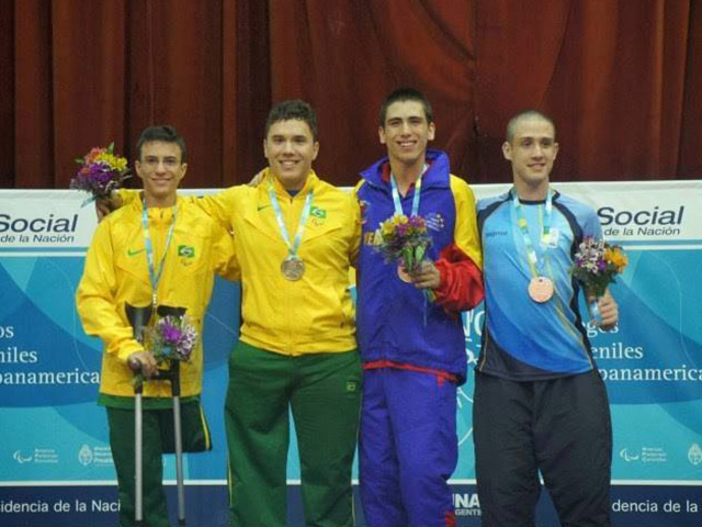 Felipe Formentim conquistou medalha de ouro nos jogos Pan-Americanos Juvenis, em 2013. Foto: Arquivo pessoal