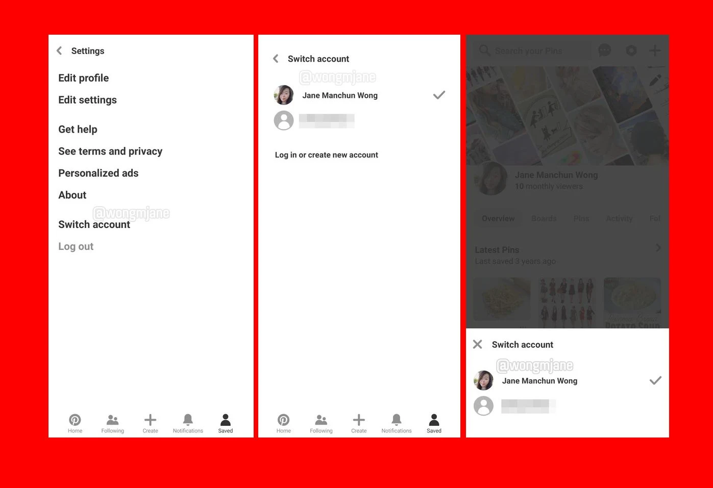 Pinterest app for Android is testing Account Switcher option