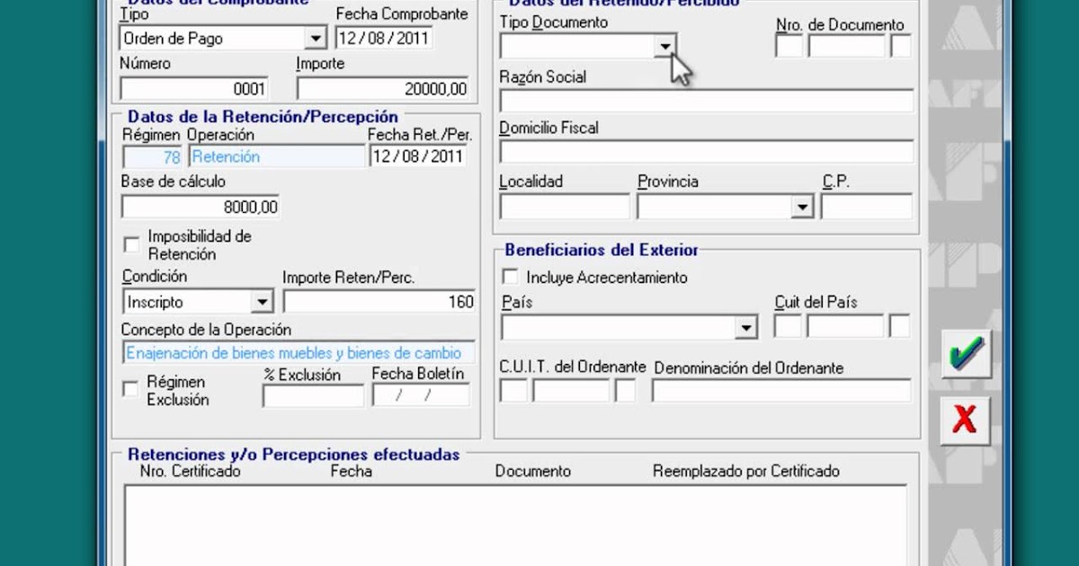 SICORE Agentes esporádicos de retenciones ¿Cómo imputar SICORE Agentes esporádicos de retenciones ¿Cómo imputar