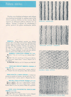 Vintage Knit Crochet Shop Talk: Knitting Stitches, Practice Session ...