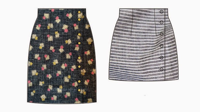 Arielle skirt sewing pattern - Fabric ideas