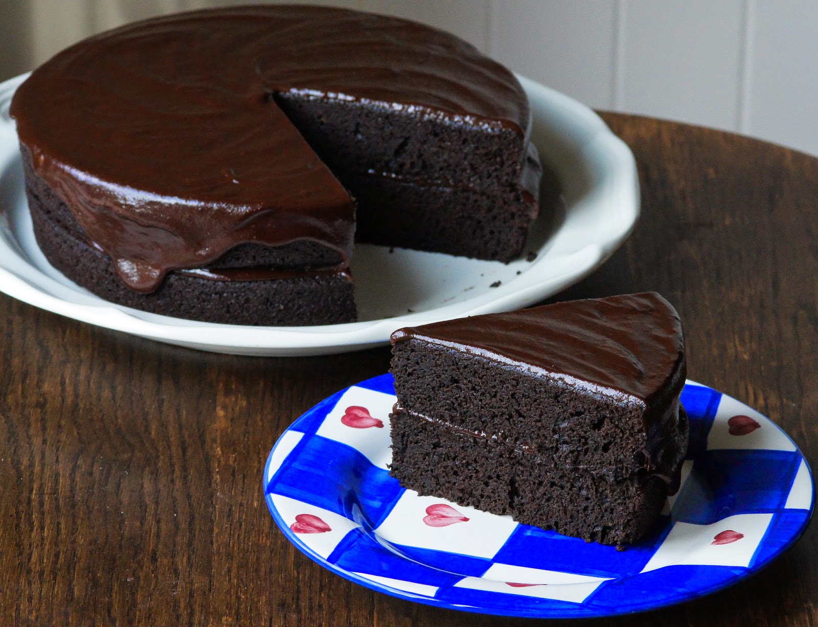 Dimples &amp; Delights: Double Dark Chocolate Cake with Black Velvet Icing