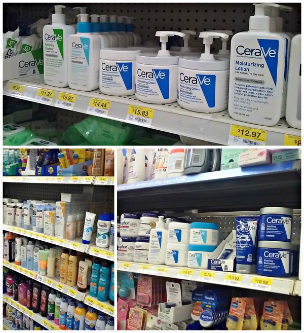 You can find CeraVe at Walmart on the skincare, sunscreen, and body lotion aisles. #CeraVeSkinCare #CollectiveBias