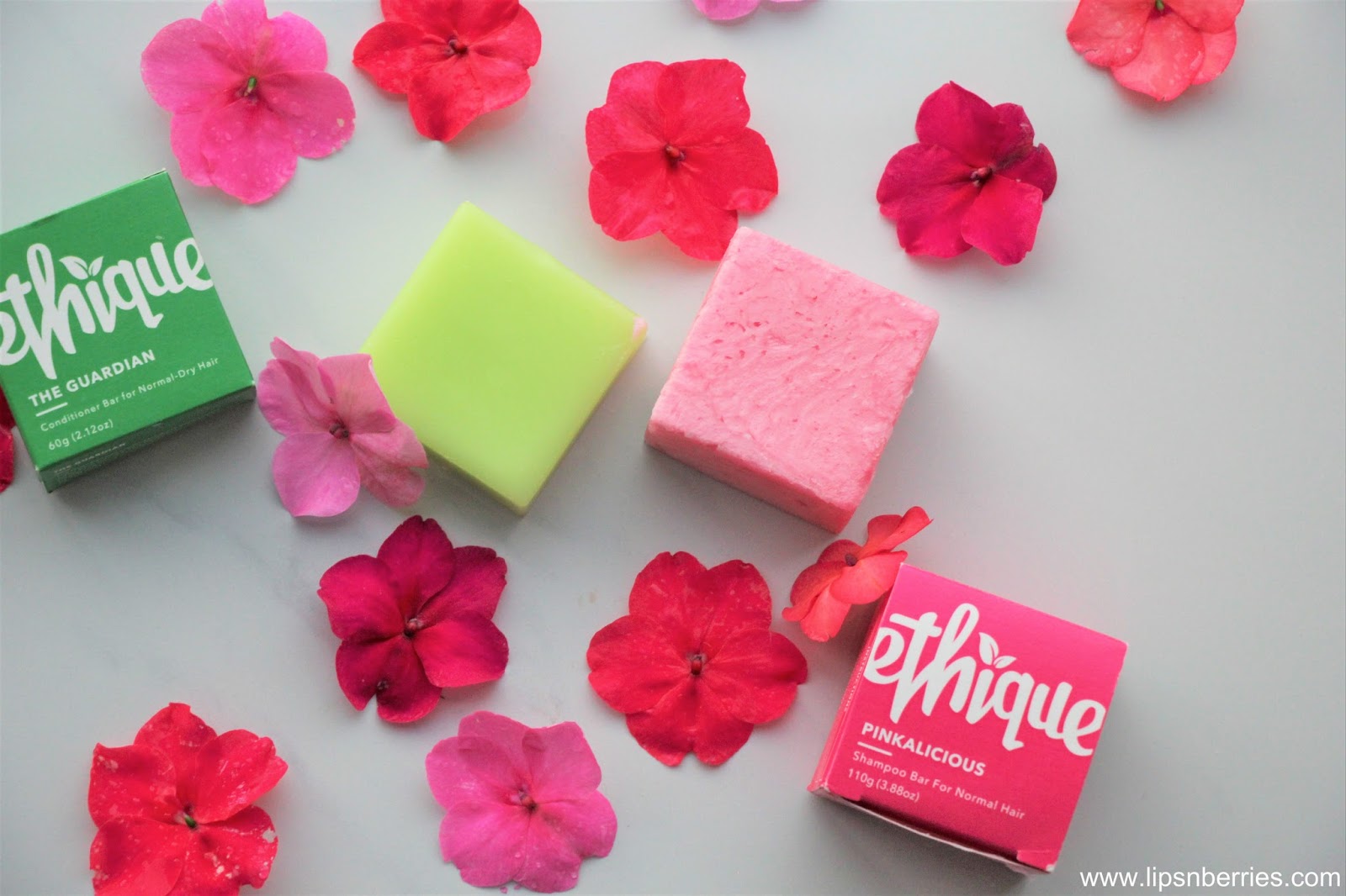Ethique Pinkalicious Shampoo Bar + Wonderbar Conditioner Review LIPS