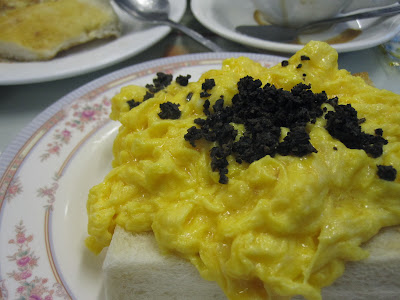 Chrisly Café, black truffle scrambled egg toast