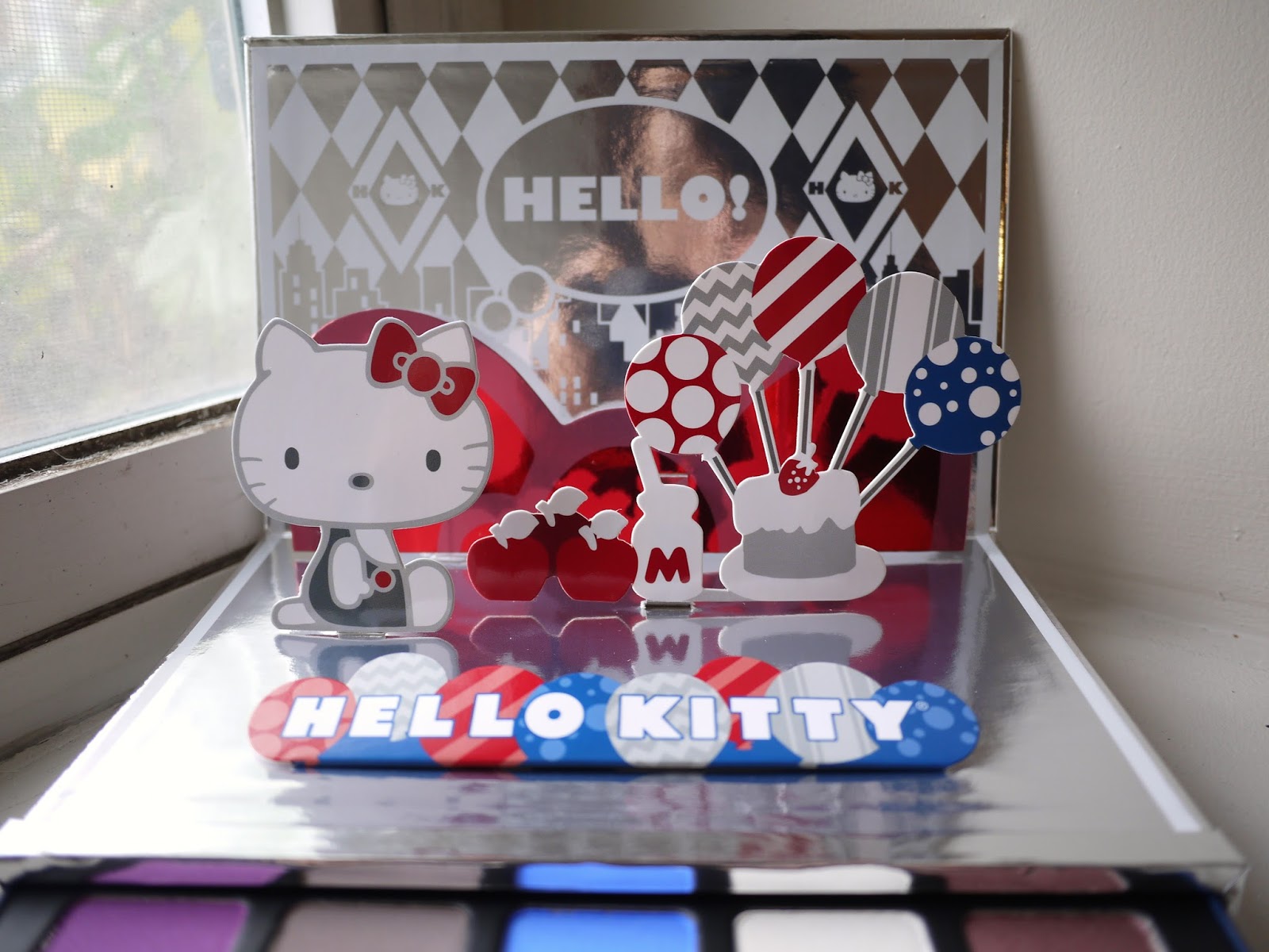 Hello Kitty Pop-Up Party Eyeshadow Palette* swatches and review