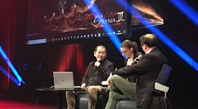 Yu Suzuki on stage at MAGIC 2018