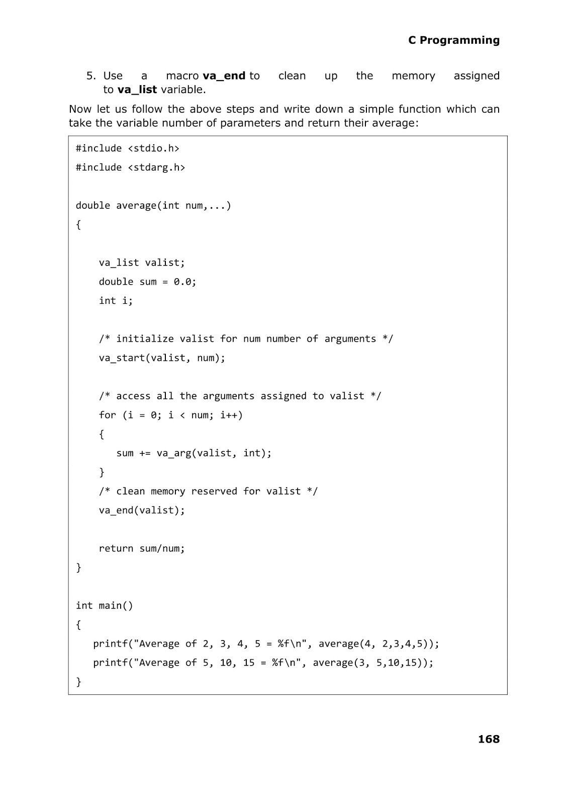 Computer Languages and Work From Home Jobs: C LANGUAGE VARIABLE ARGUMENTS