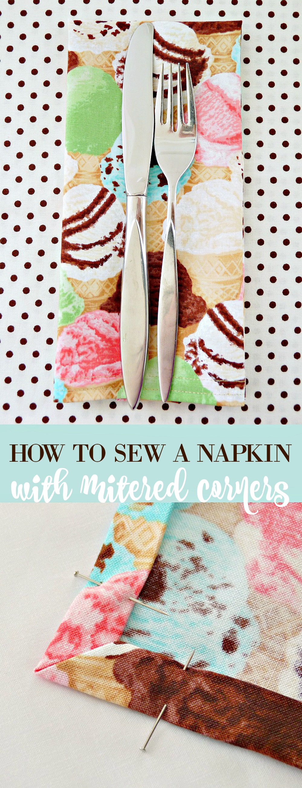 How to sew a mitered corner