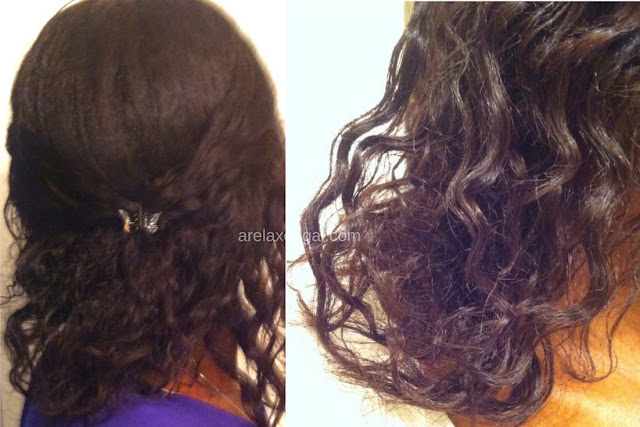 I did a hot oil treatment and attempted a braid out on my relaxed hair during my wash day at 10 weeks post my 8/9/14 relaxer touch up. See the results. | arelaxedgal.com