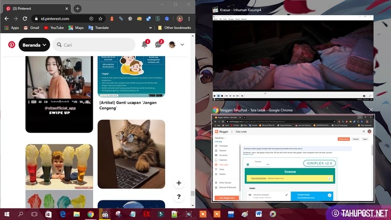 Cara Membuat Layar Laptop Menjadi 2, 3 dan 4 Bagian - TahuPost