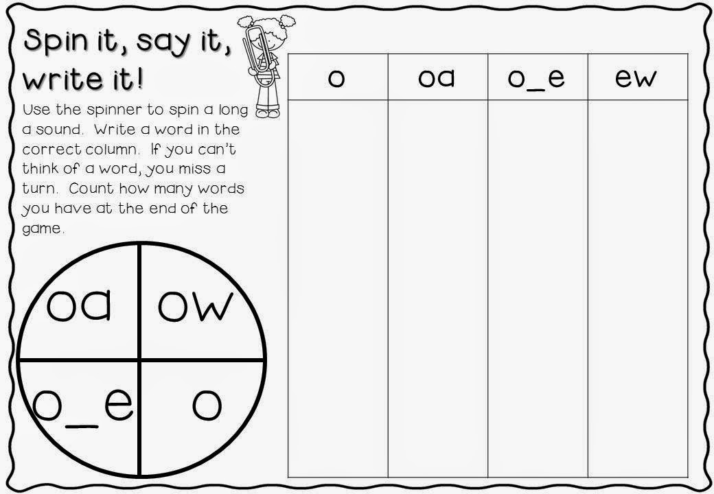 Words With Long Vowel Digraphs