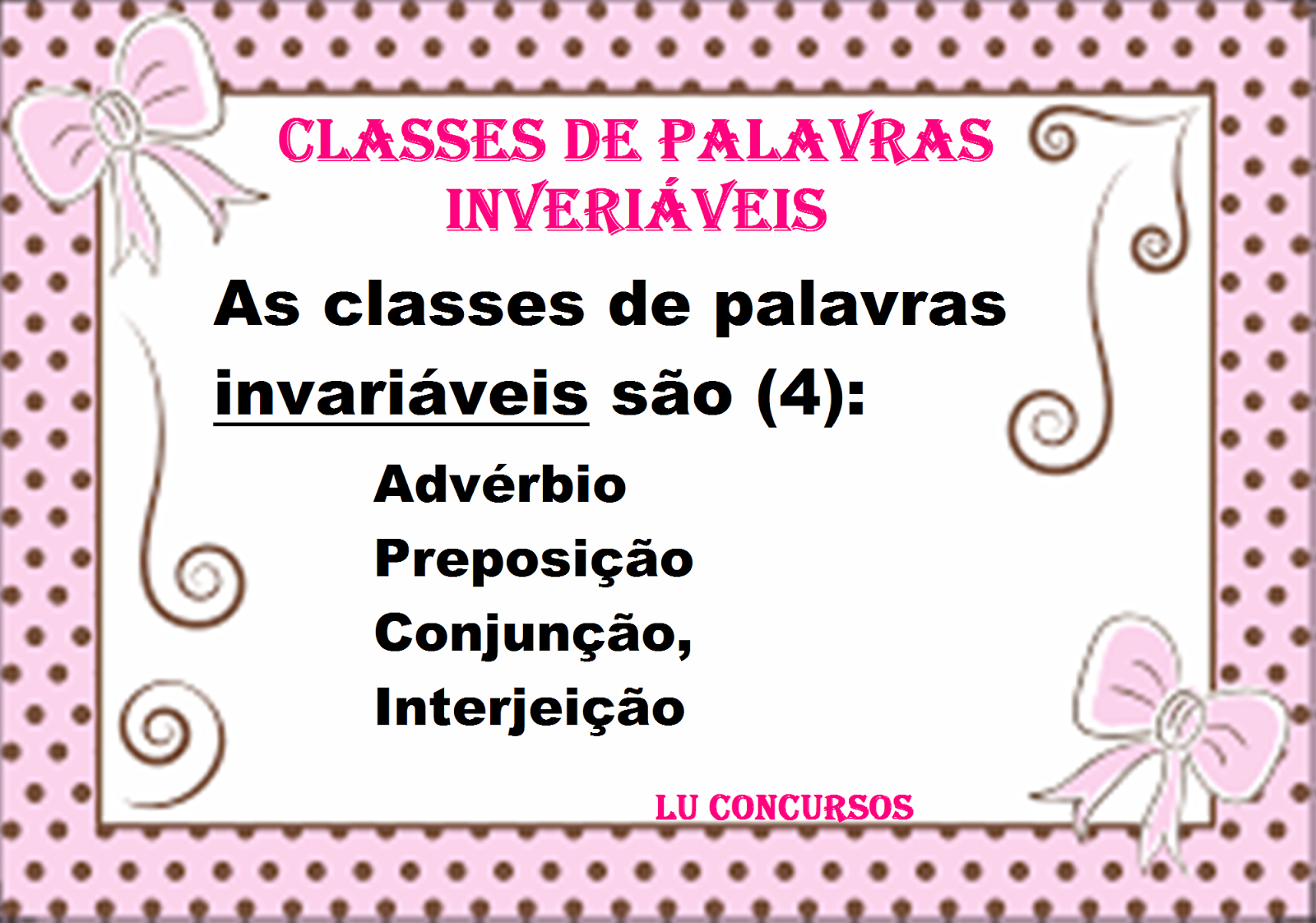 Classe De Palavras Variaveis E Invariaveis Exemplos