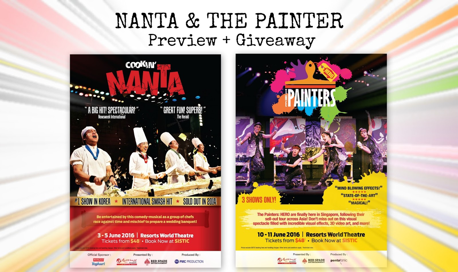 NANTA (Cookin') and The Painters @ Resort World Singapore :  Preview + Giveaway