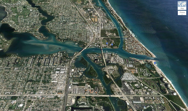 Jupiter, Florida and the inlet area