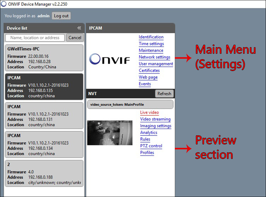 onvif device test tool