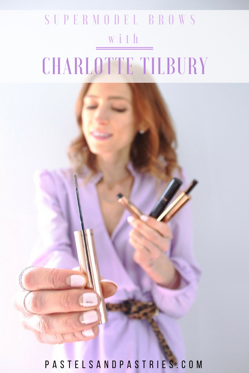 Supermodel Brow Lift Kit Review- Charlotte Tilbury. 3 in 1 brow lift eyebrow pencil, legendary brows eyeybrow gel, full fat lashes mascara, retoucher concealer, life changing eyelashes curler - Pastels and Pastries