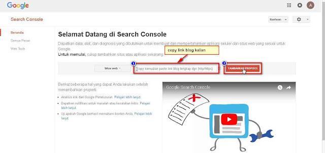 Cara daftar dan verifikasi blog di google webmaster tool