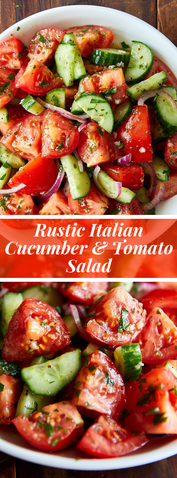 RUSTIC CUCUMBER AND TOMATO SALAD #healthy #appetizers RUSTIC CUCUMBER AND TOMATO SALAD #healthy #appetizers
