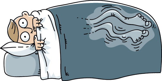 Restless leg syndrome cartoon