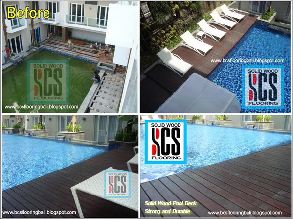 Strong And Durable Wooden Pool Deck