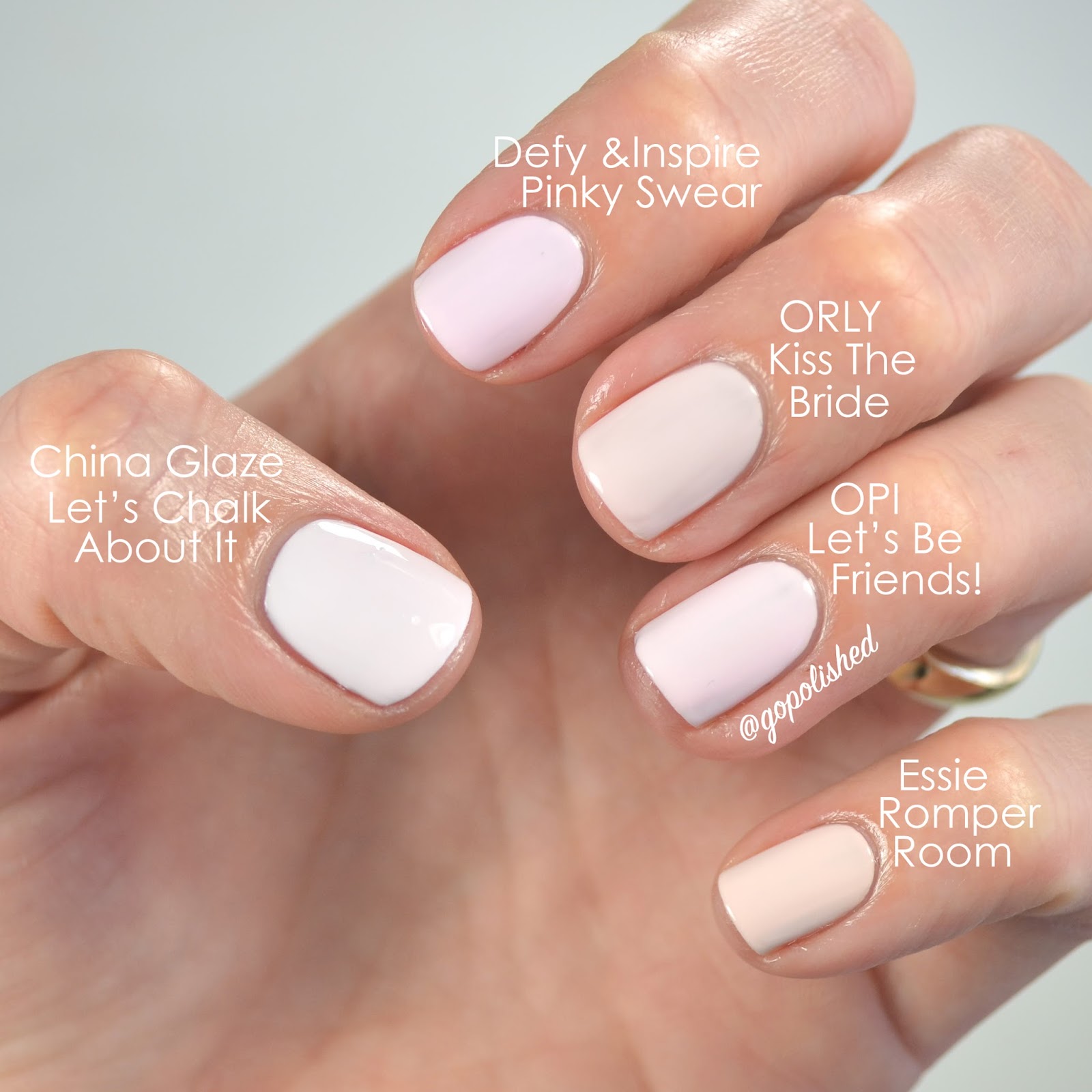 Go Polished: Pale Pink Polish Showdown!