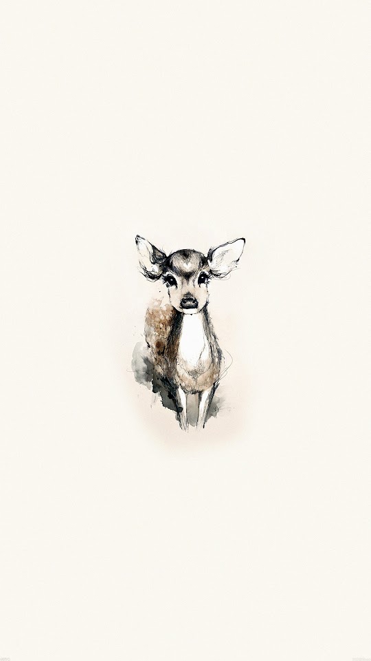 Tiny Deer Illustration  Android Best Wallpaper