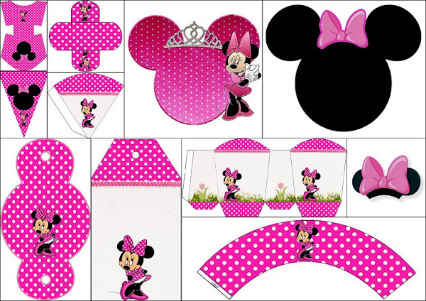 Fiesta de Minnie Mouse , cajitas, invitaciones, vestidos, dulceros