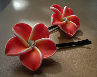plumeria flower natural hair pins