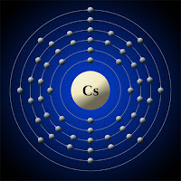 Sezyum atomu ve elektronları