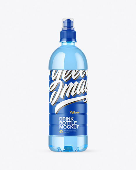 Download Free Blue Pet Bottle With Sport Cap Mockup PSD Mockups.