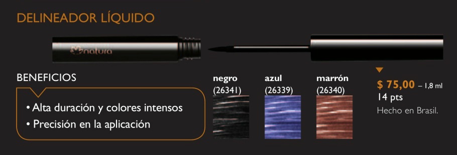 Maquillaje Natura DELINEADOR LÍQUIDO Natura Una Maquillaje Natura DELINEADOR LÍQUIDO Natura Una