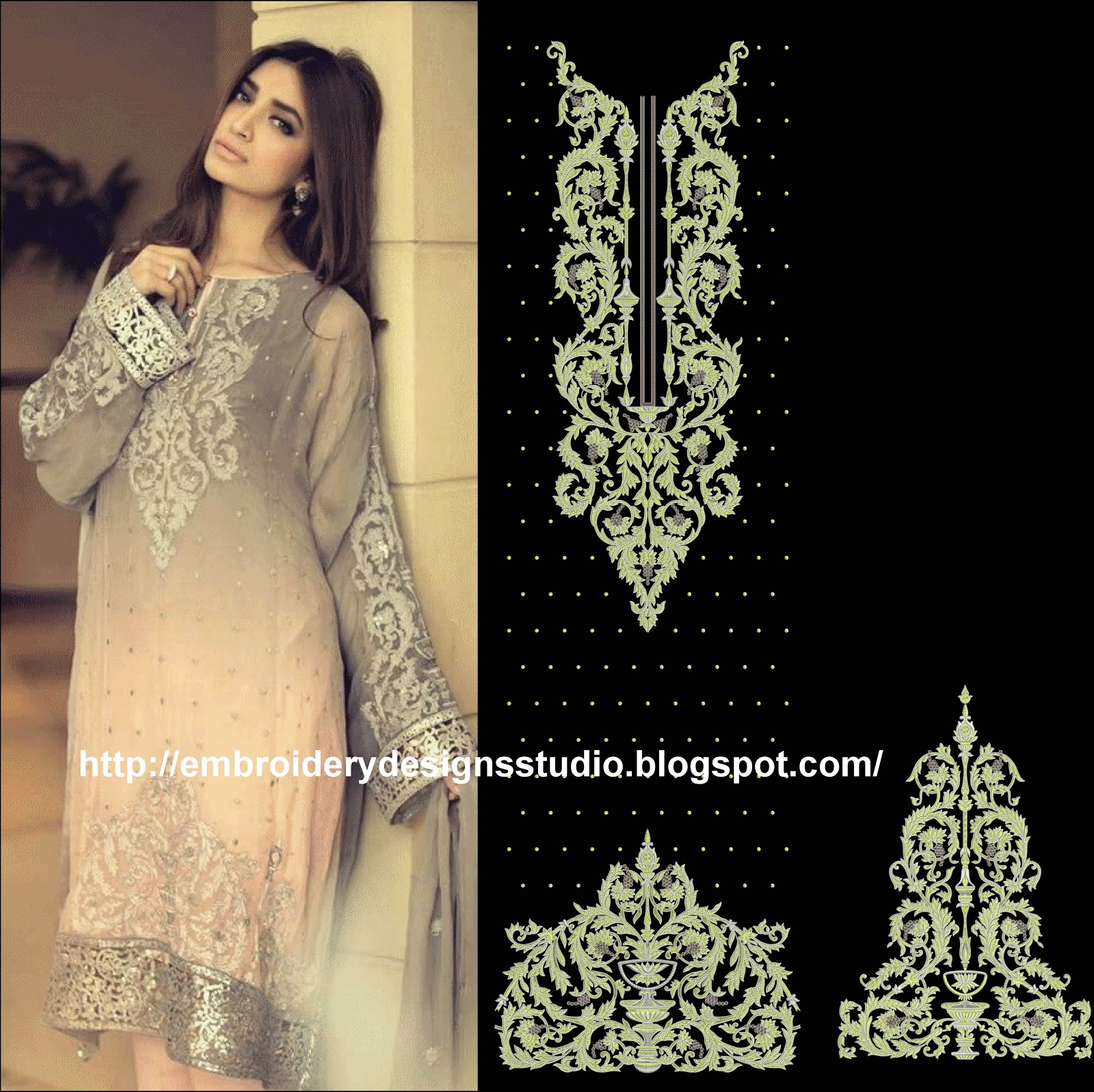 Punjabi Suit Heavy Embroidery Designs Embroidery Designs