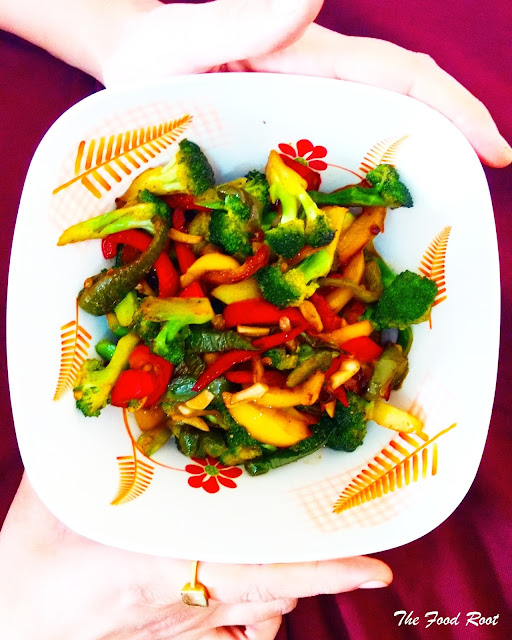 The Food Root SAUTÉED BROCCOLI WITH BELL PEPPERS