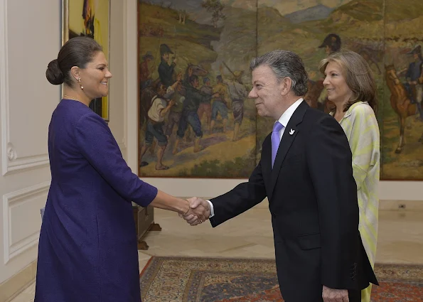 Crown Princess Victoria and Prince Daniel meets with Colombian President Juan Manuel Santos Calderon