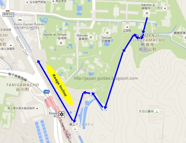 Keage Incline sakura kyoto map