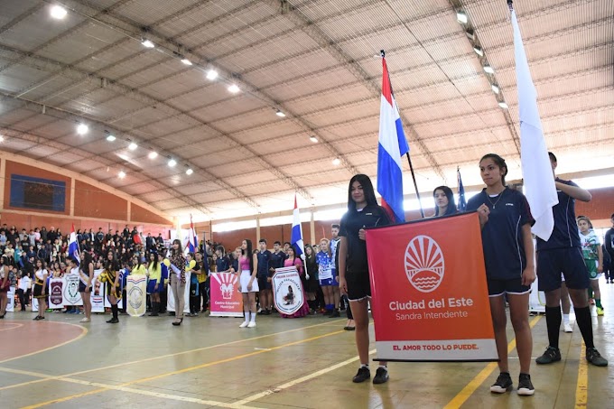 Con apoyo de la Municipalidad de CDE inició los juegos escolares y estudiantiles nacional 2018