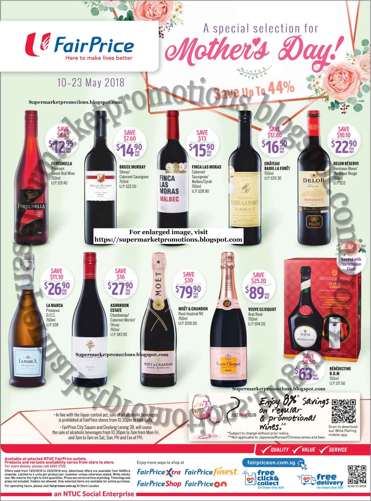 NTUC FairPrice Wine Promotion 10 23 May 2018 Supermarket Promotions
