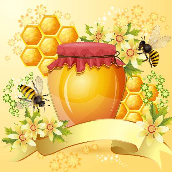 Miel de abeja natural con banda