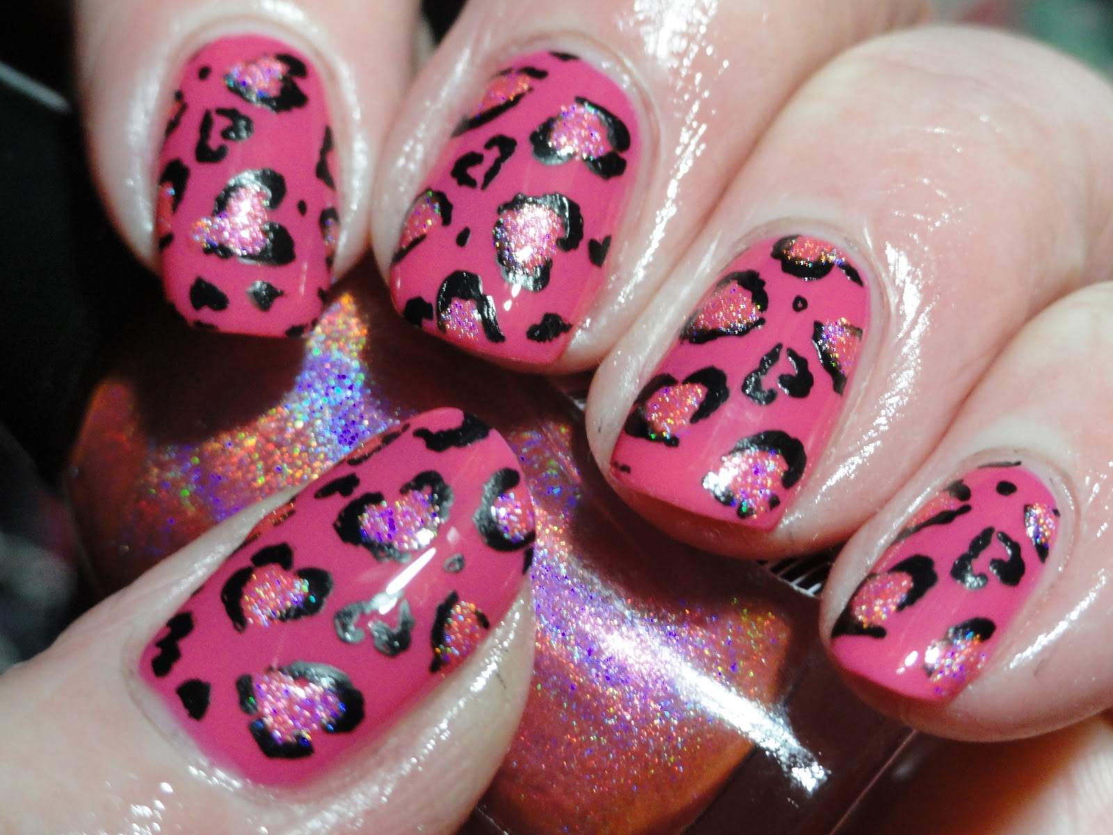 Canadian Nail Fanatic: Pink Leopard Nails