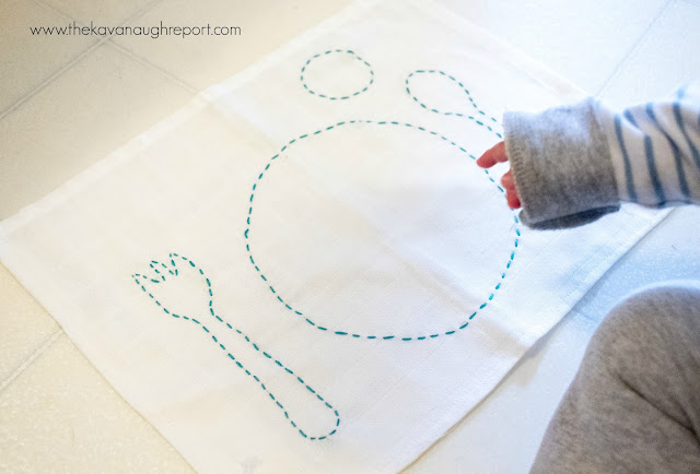 A look at our DIY Montessori placemats for babies and toddlers.